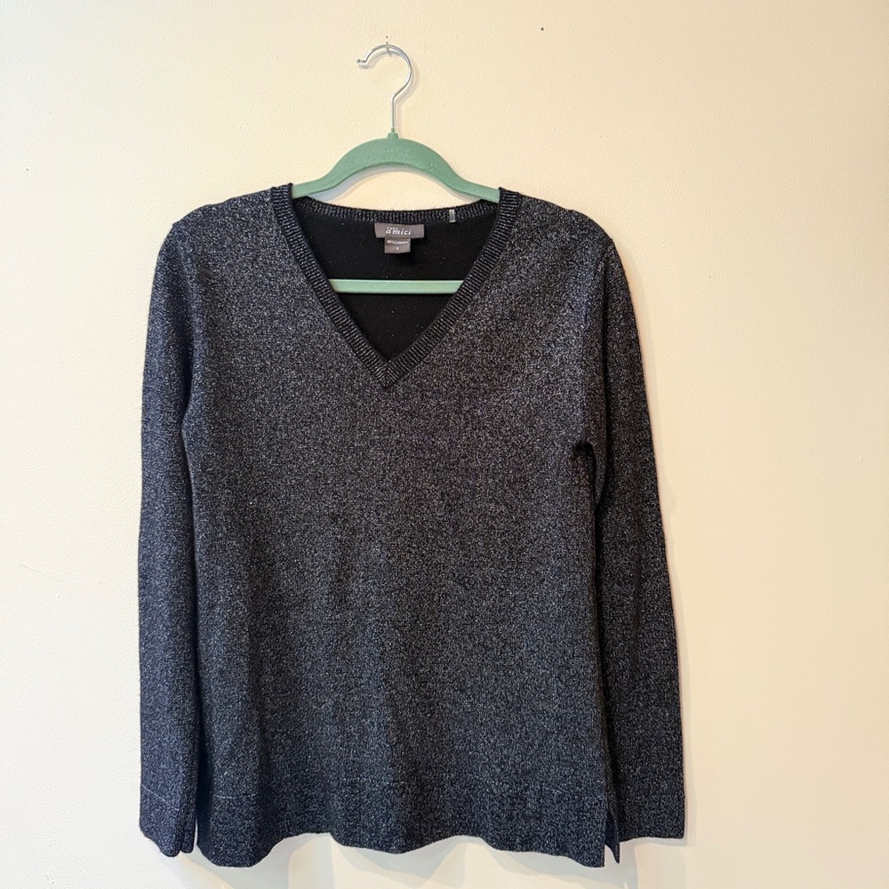 Pure Amici 100% Cashmere Shimmer Sweater